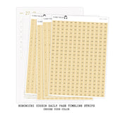 Hobonichi Cousin A5 Daily Timeline Strips | 5AM | 6AM | 7AM | 8AM | Planner Stickers | Cousin A5 #HDTL-CUSTOM