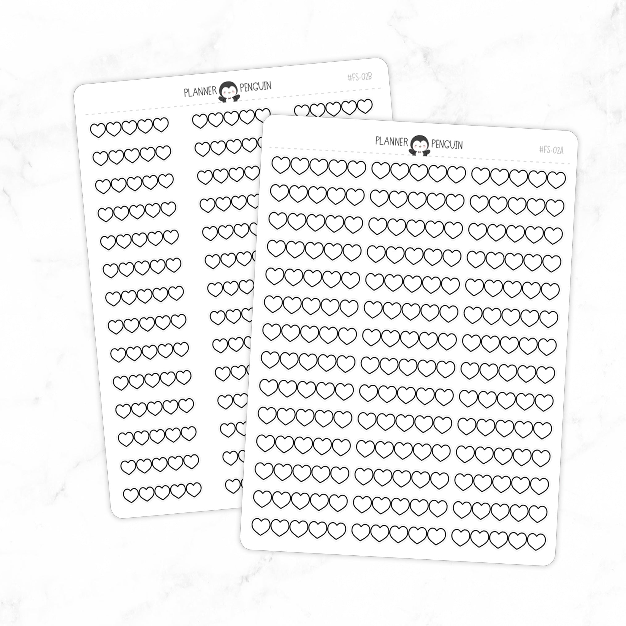 Heart Rating - Book and Movie Rating Planner Stickers