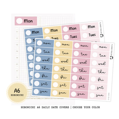 Hobonichi A6 Original Daily Page Date Covers| #A6DC-CUSTOM