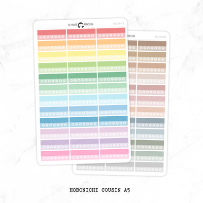 Habit Tracker Label Planner Stickers - Hobonichi Cousin A5 // #HOBO-HS-59