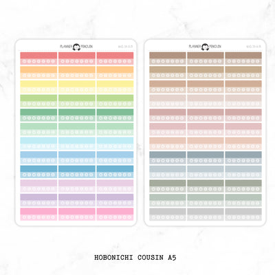 Habit Tracker Label Planner Stickers - Hobonichi Cousin A5 // #HOBO-HS-59