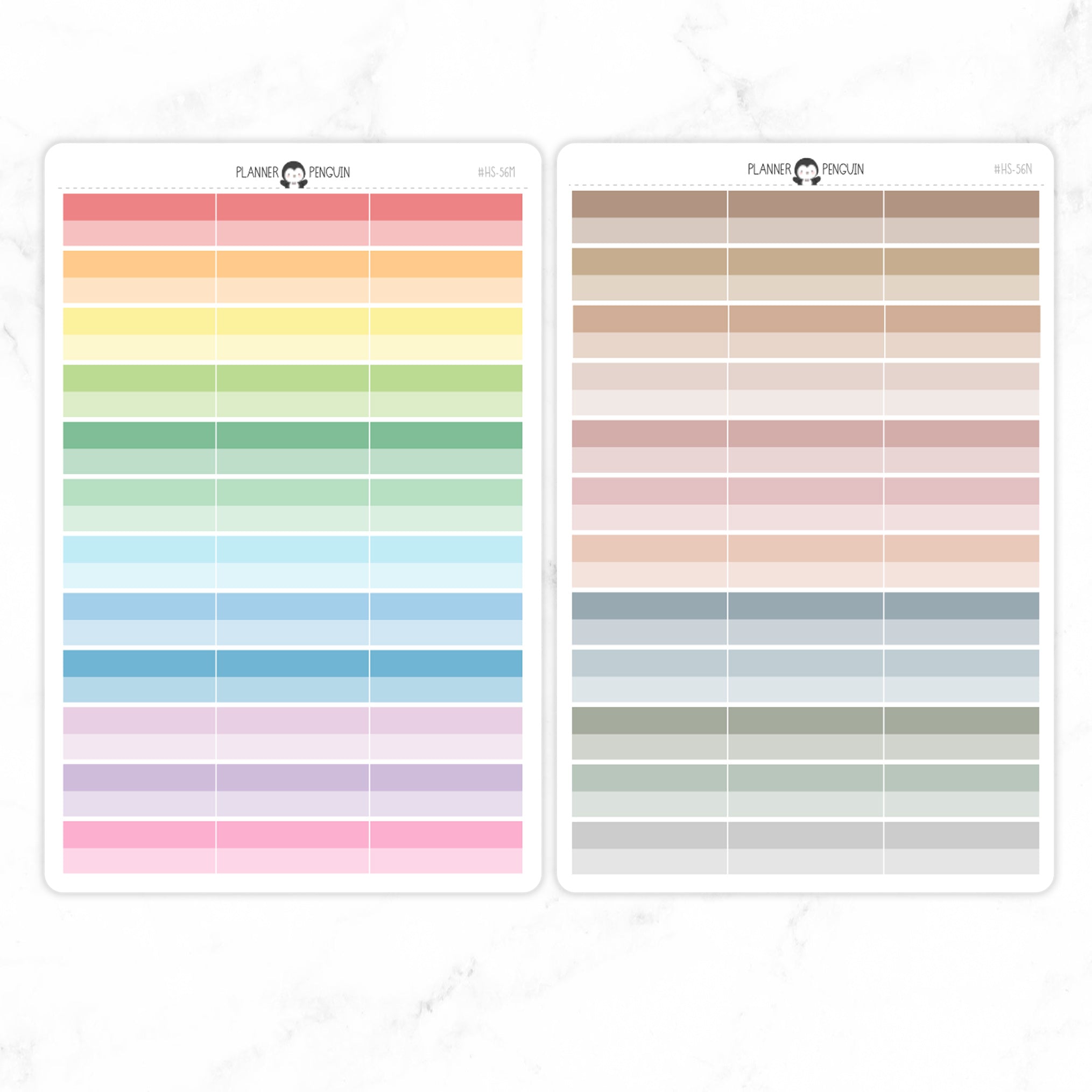 Two Tone Label Planner Stickers