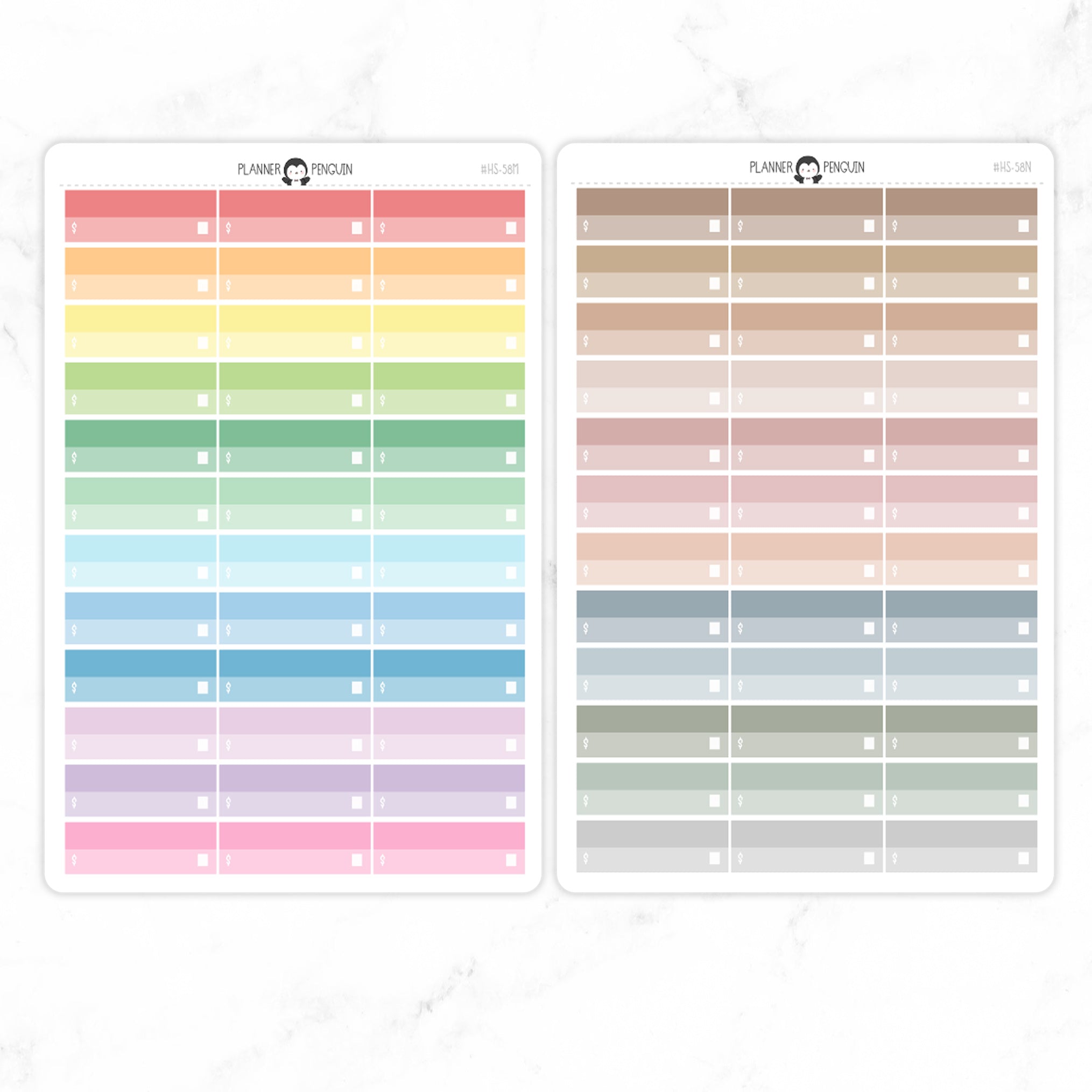 Amount Due Label Planner Stickers
