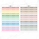 10k Steps Habit Tracker Label Planner Stickers
