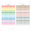 Skincare Habit Tracker Label Planner Stickers // #HS-63