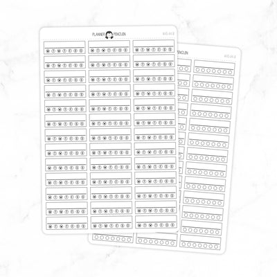 Minimal Habit Tracker Label Planner Stickers // #HS-64