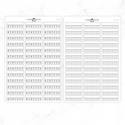 Minimal Habit Tracker Label Planner Stickers // #HS-64