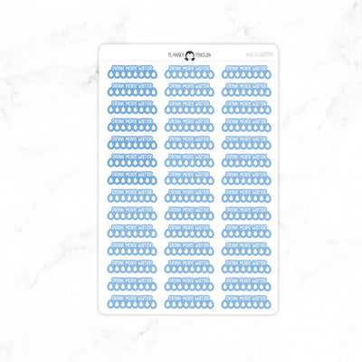Drink Water Planner Stickers - Custom Colors// #HS-65-CUSTOM
