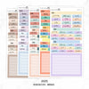 2025 Hobonichi Weeks Yearly view Stickers  // Year at glance Stickers   // #HW-YG-MAIN