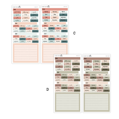 2026 Hobonichi Weeks Yearly view Stickers// Year at glance Stickers // #HW-YG-MAIN