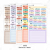 2025 Hobonichi Weeks Yearly view Stickers  // Year at glance Stickers  // #HW-YG-ROUND