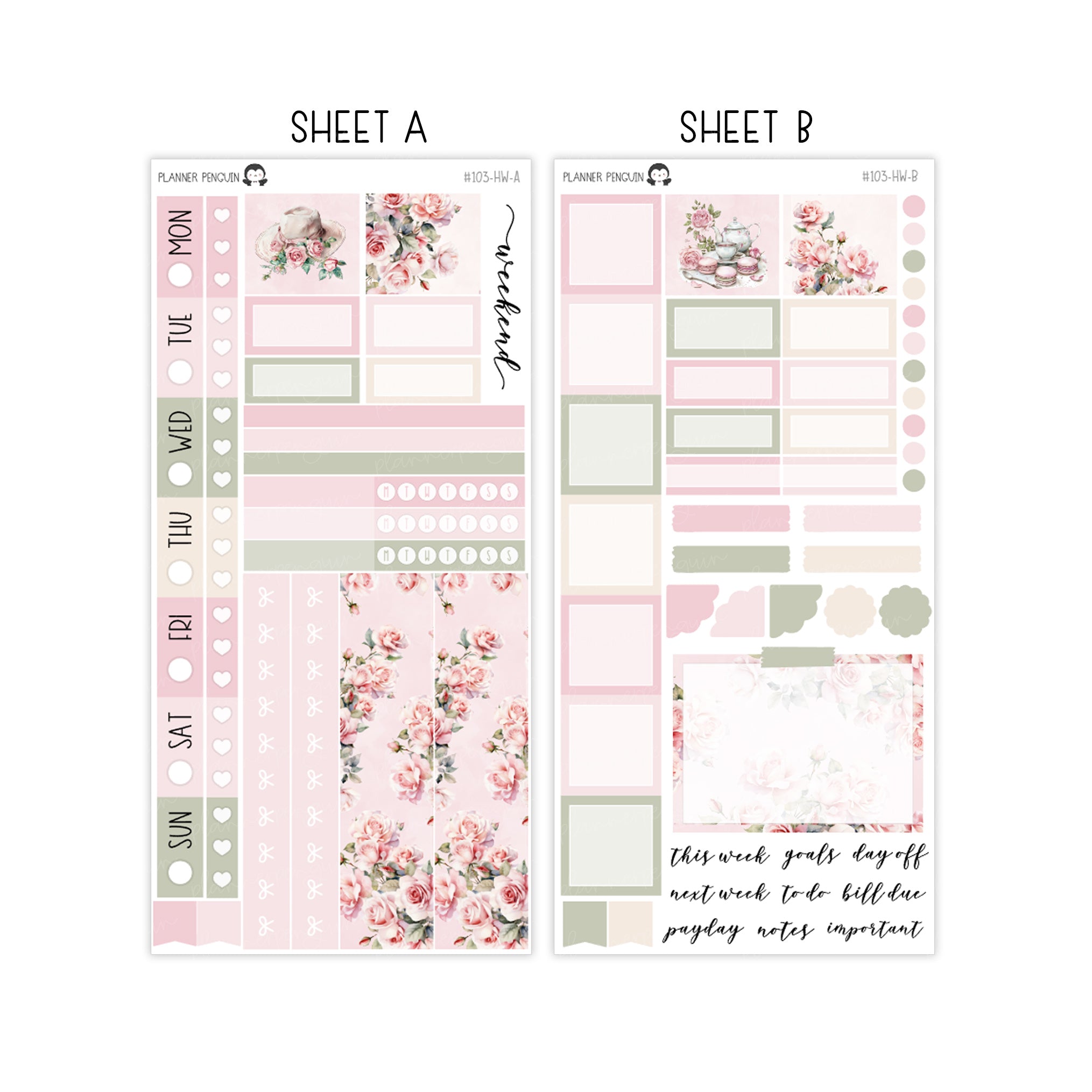 Rose Cottage Hobonichi Weeks kit