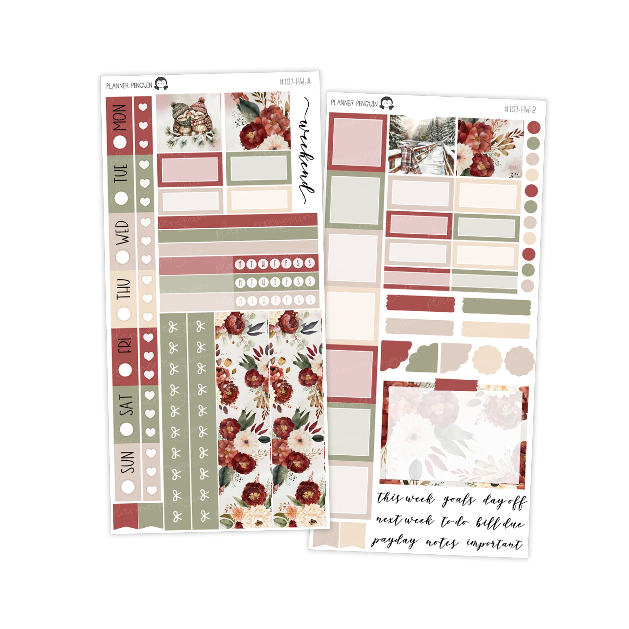 Winter Warmth Hobonichi Weeks kit | HW-107