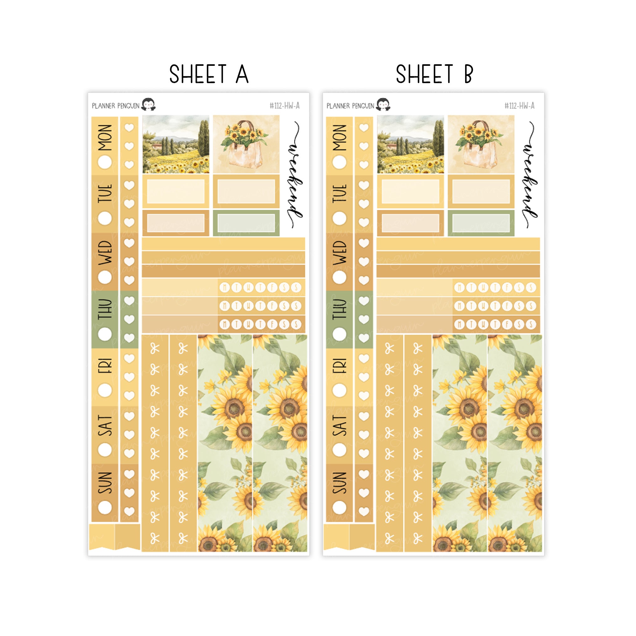 Sunflower Hobonichi Weeks kit | HW-112