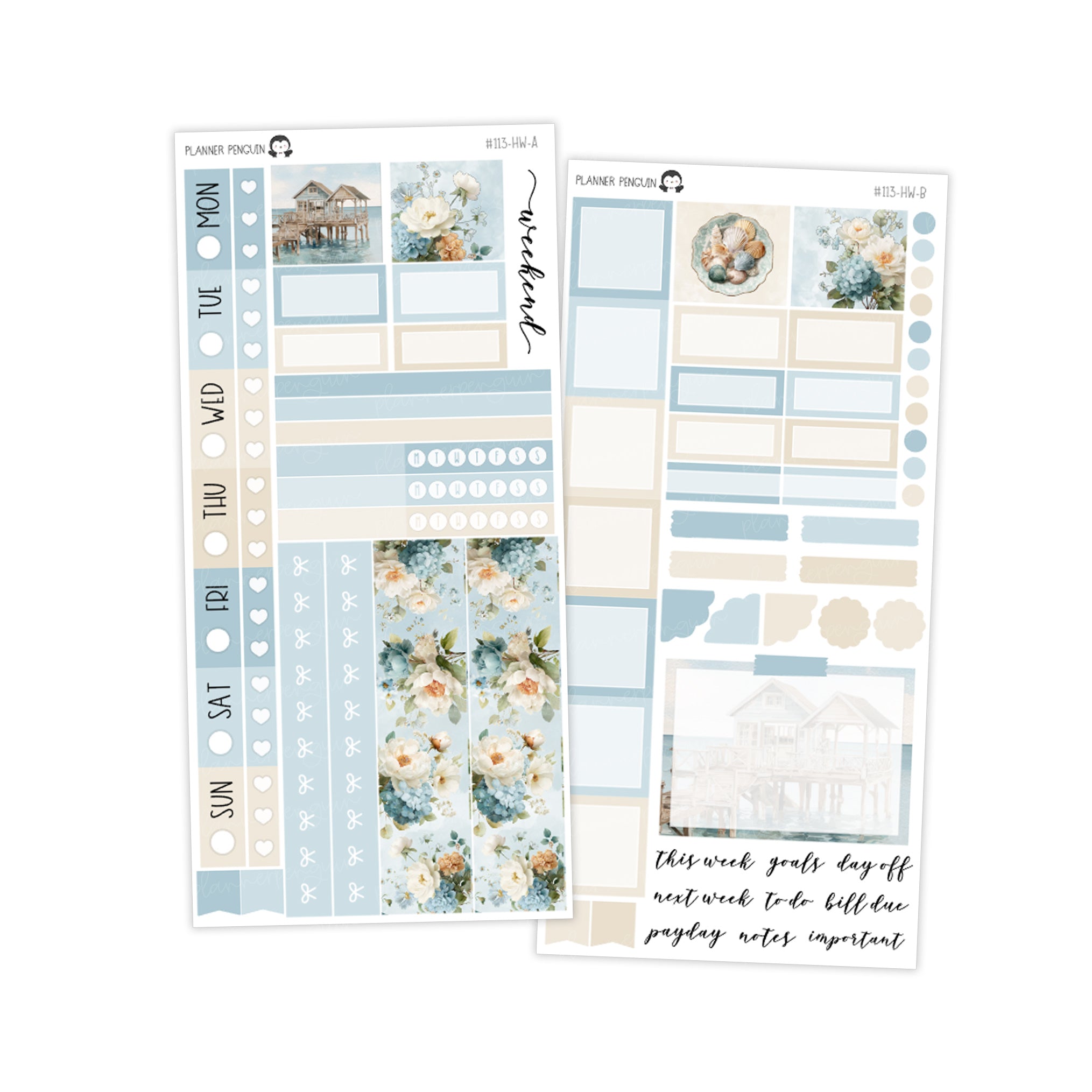 Coastal Charm Hobonichi Weeks kit
