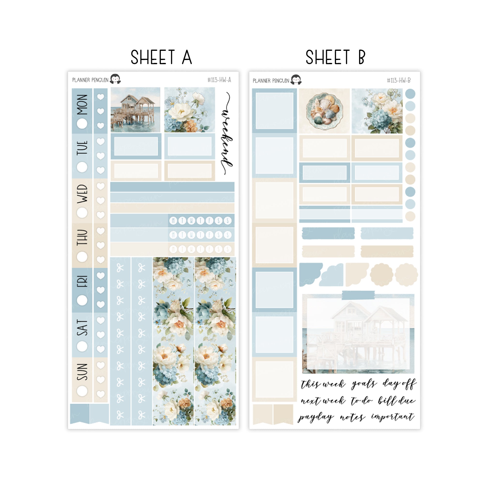 Coastal Charm Hobonichi Weeks kit