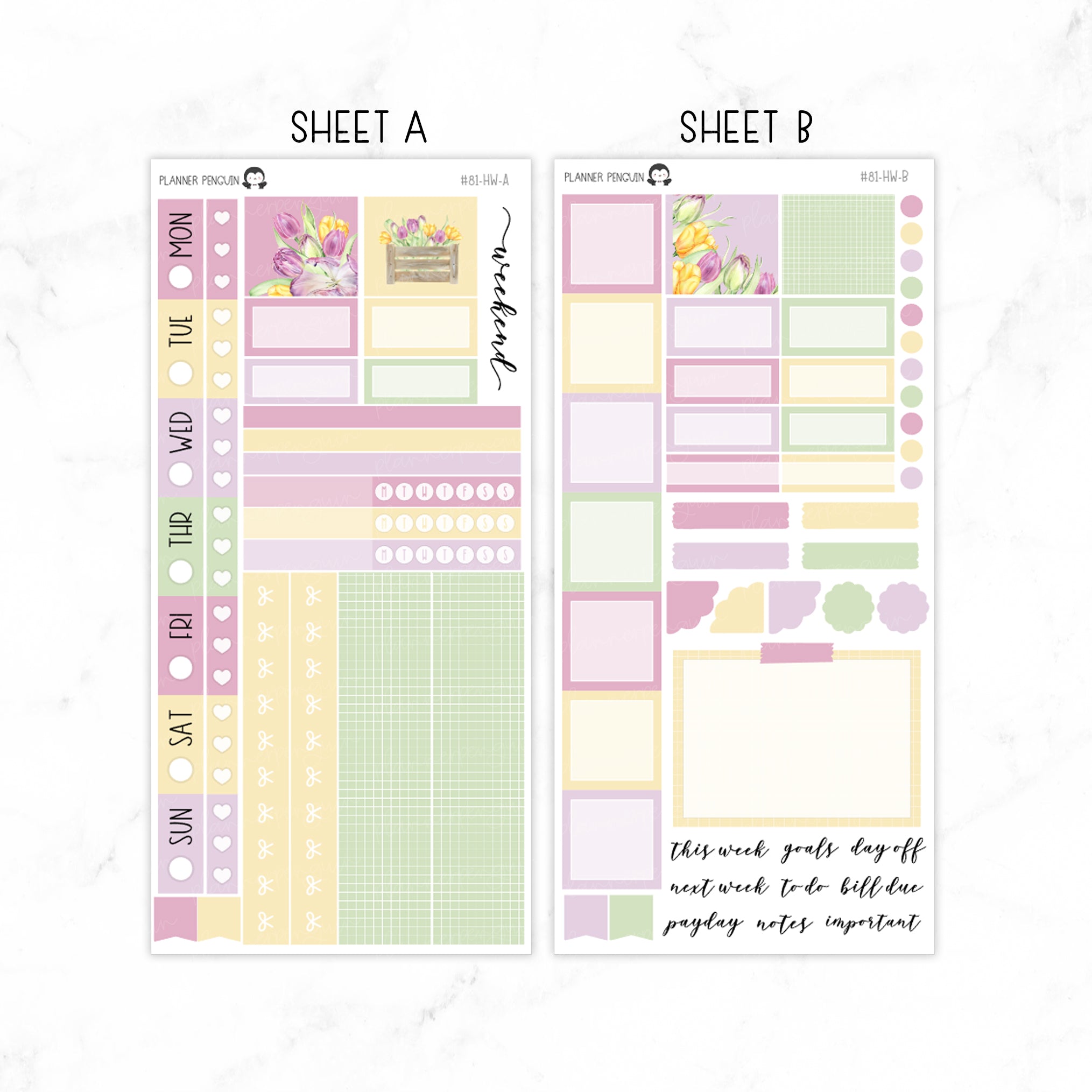 Tulips Hobonichi Weeks kit