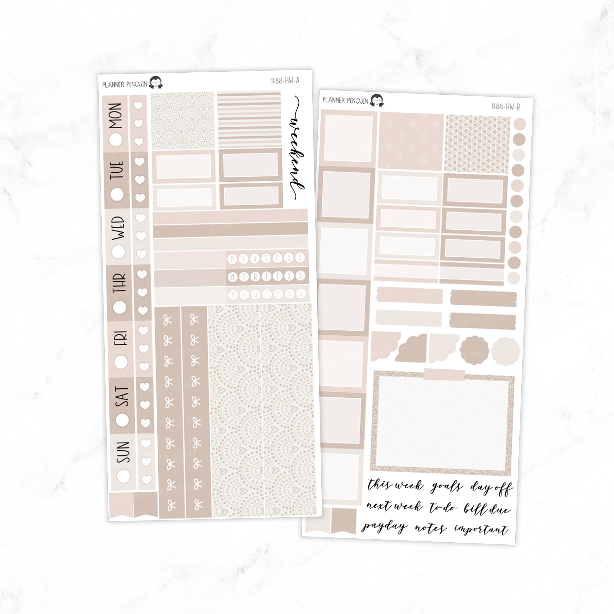 Beige Neutral Hobonichi Weeks kit