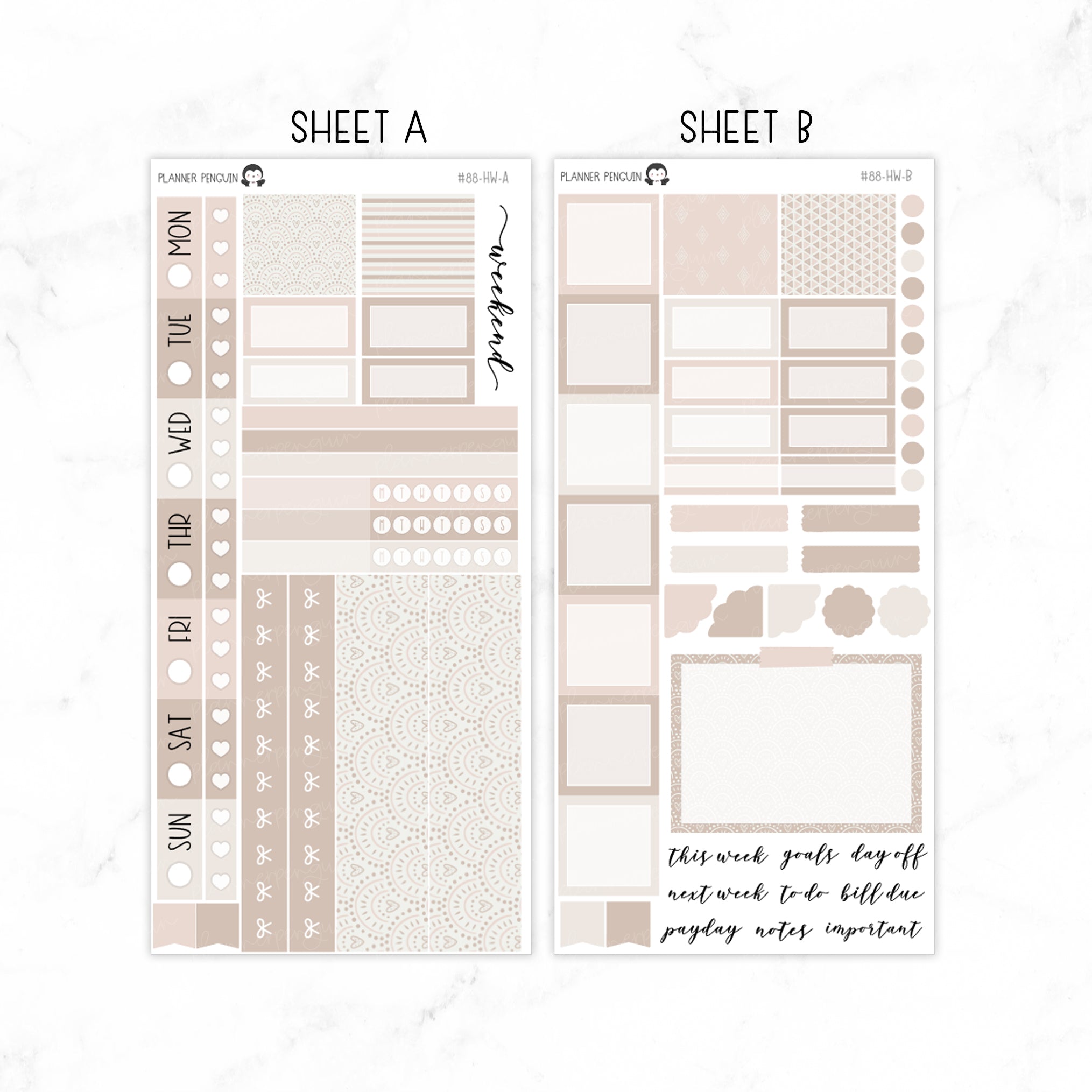 Beige Neutral Hobonichi Weeks kit