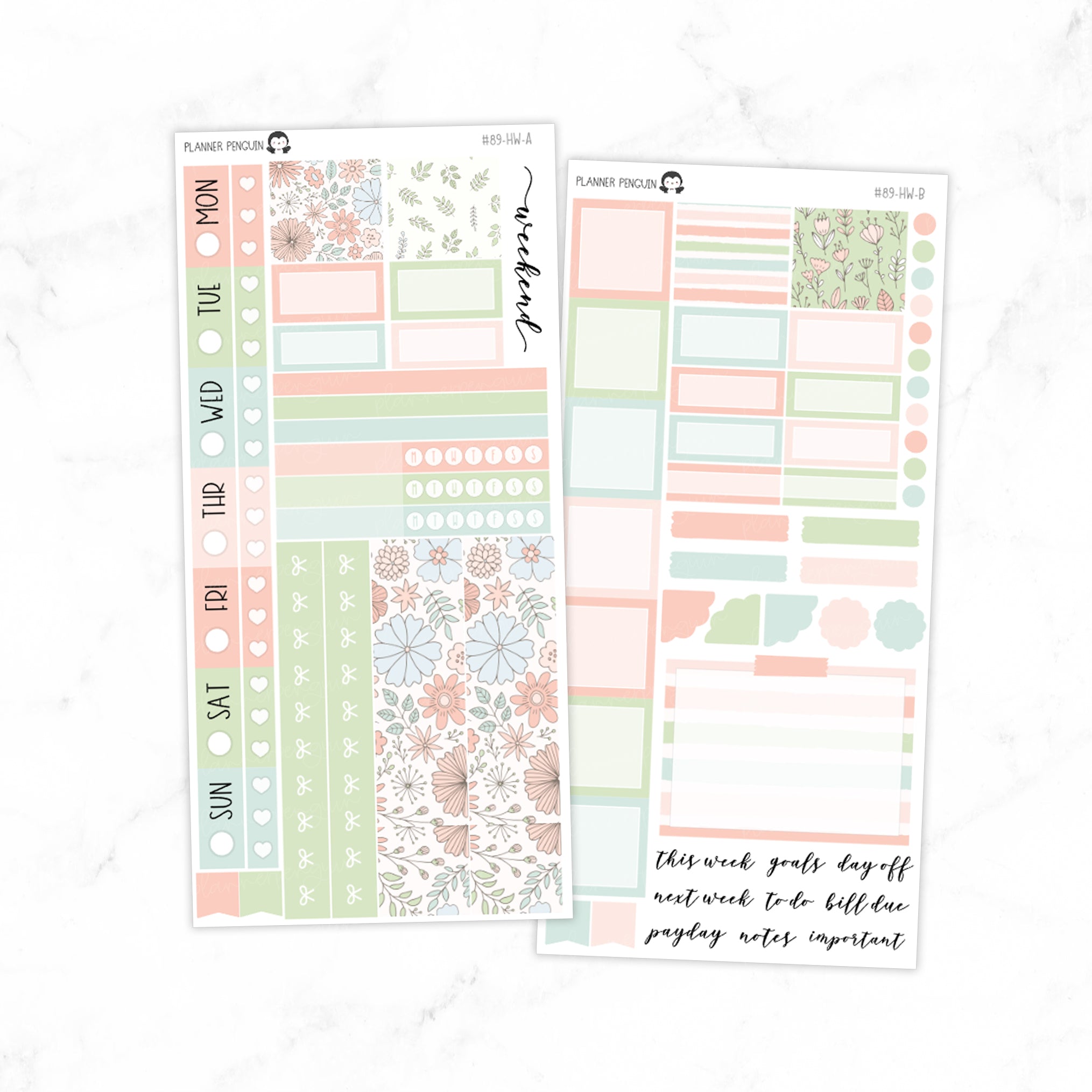 Peach Blooms Hobonichi Weeks kit