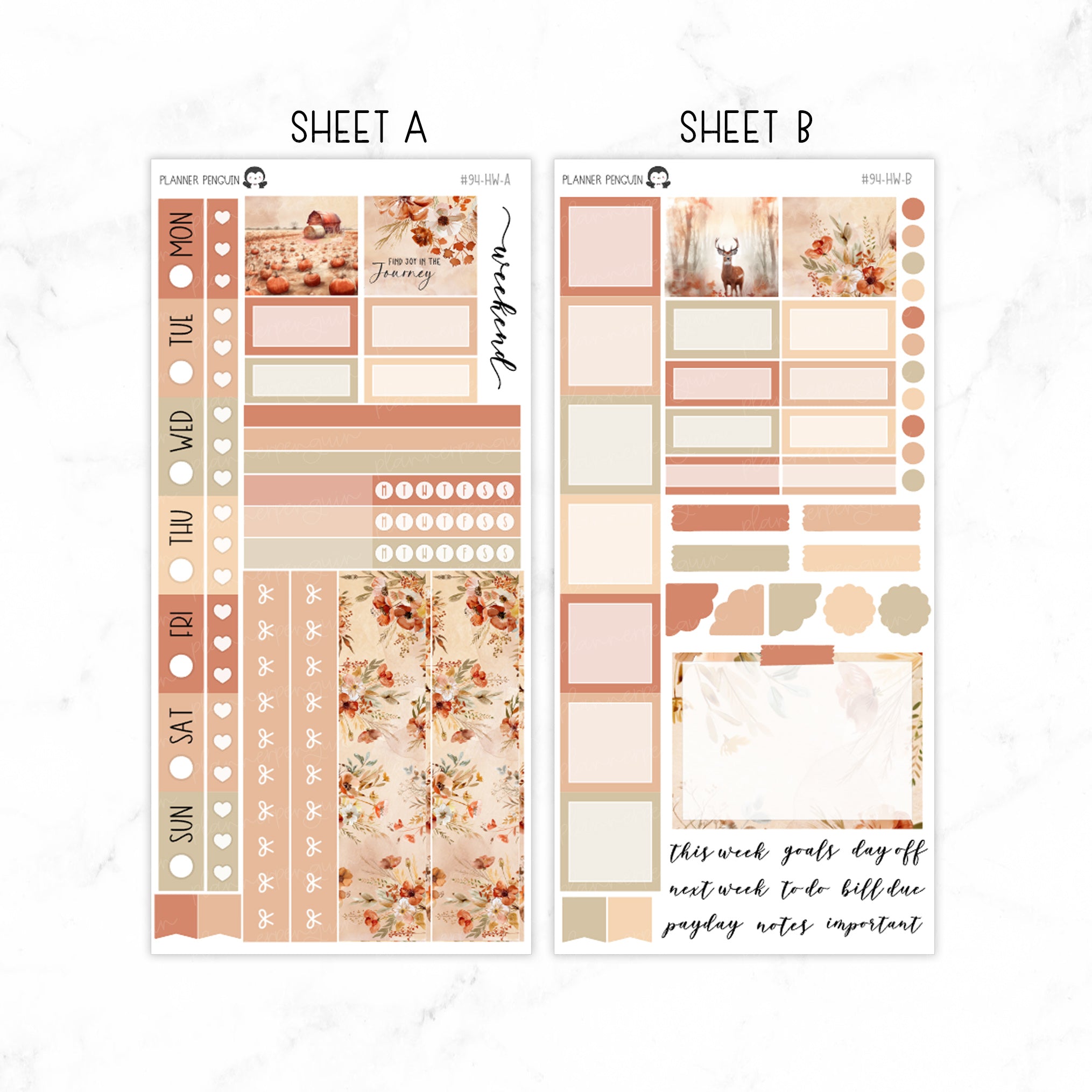Rustic Autumn Hobonichi Weeks kit