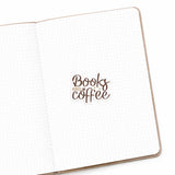 Books and Coffee Matte Die Cut Sticker