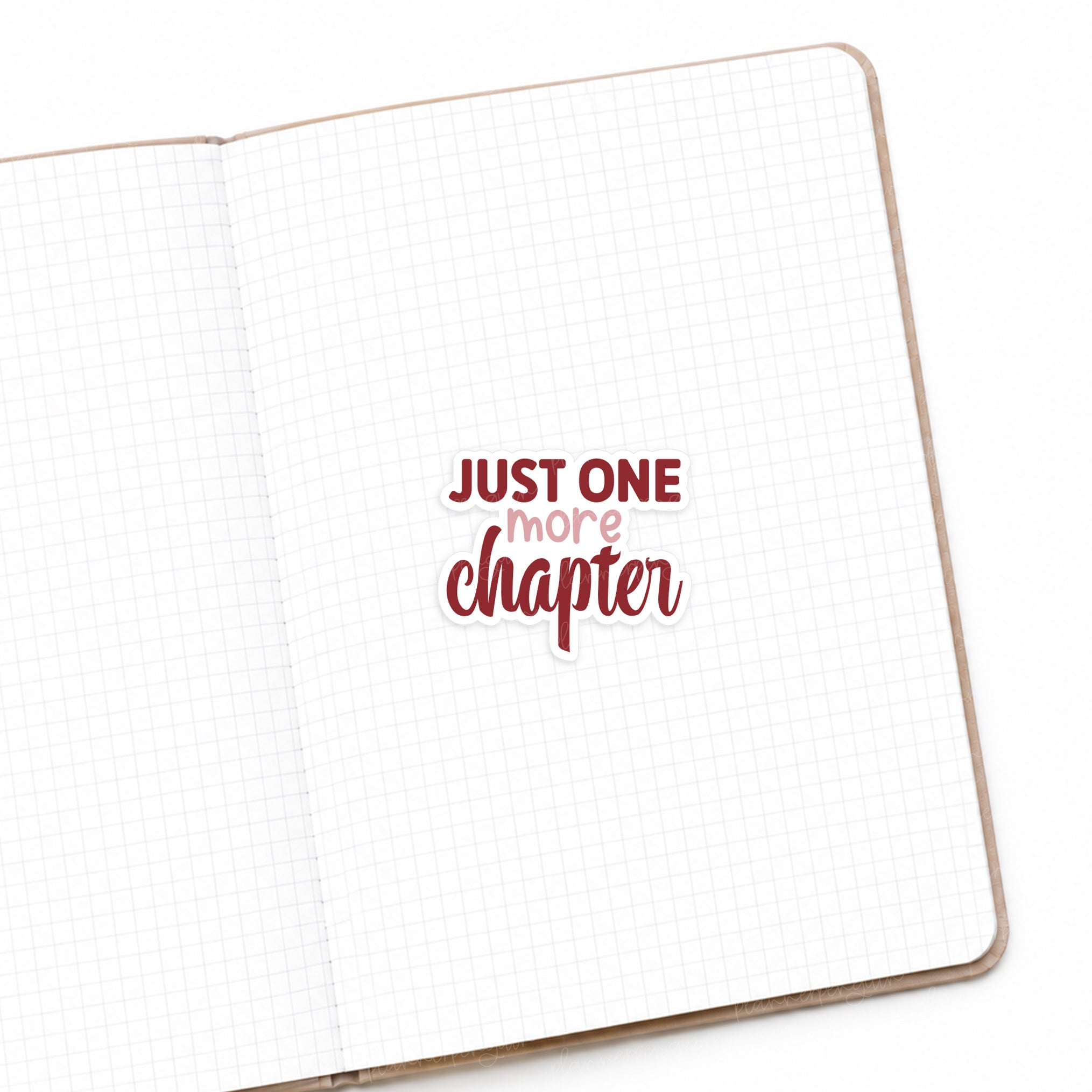 Just One More Chapter Matte Die Cut Sticker