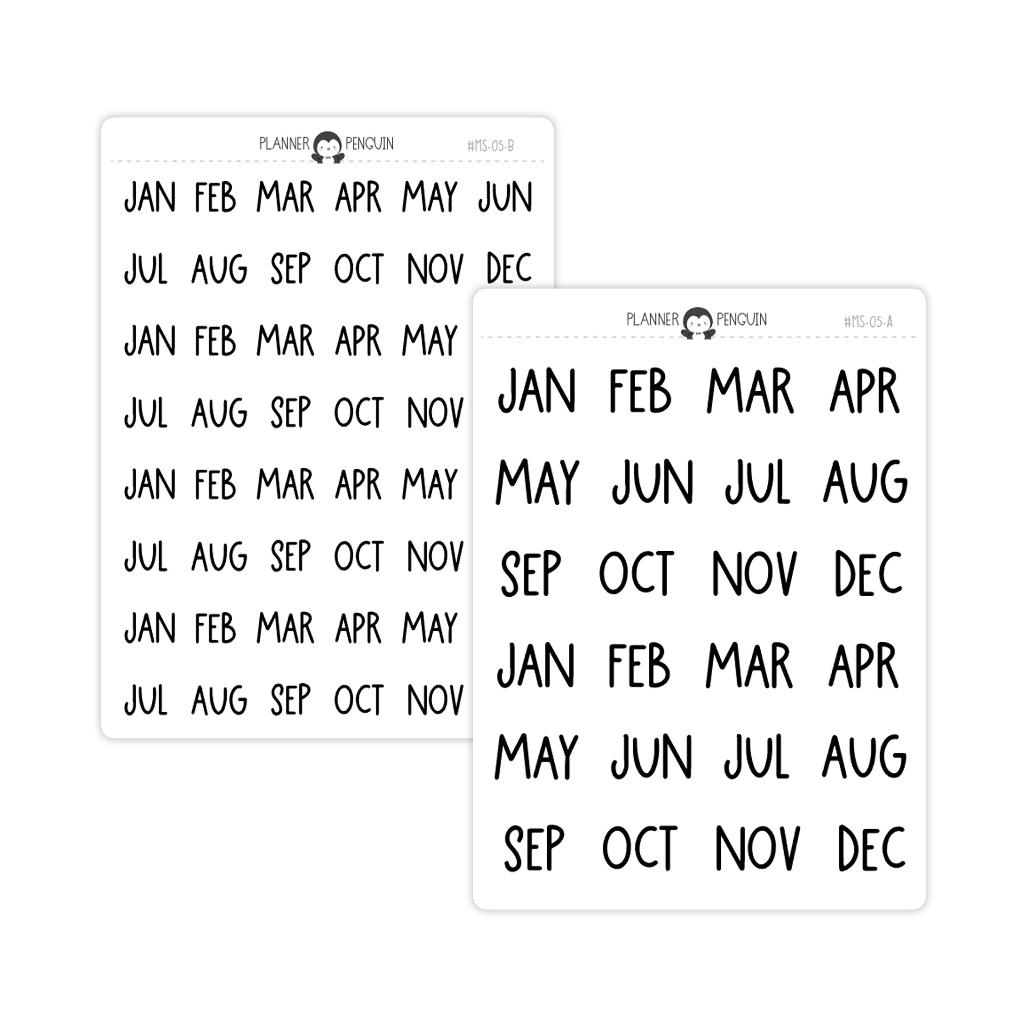 Monthly Script stickers MS-05