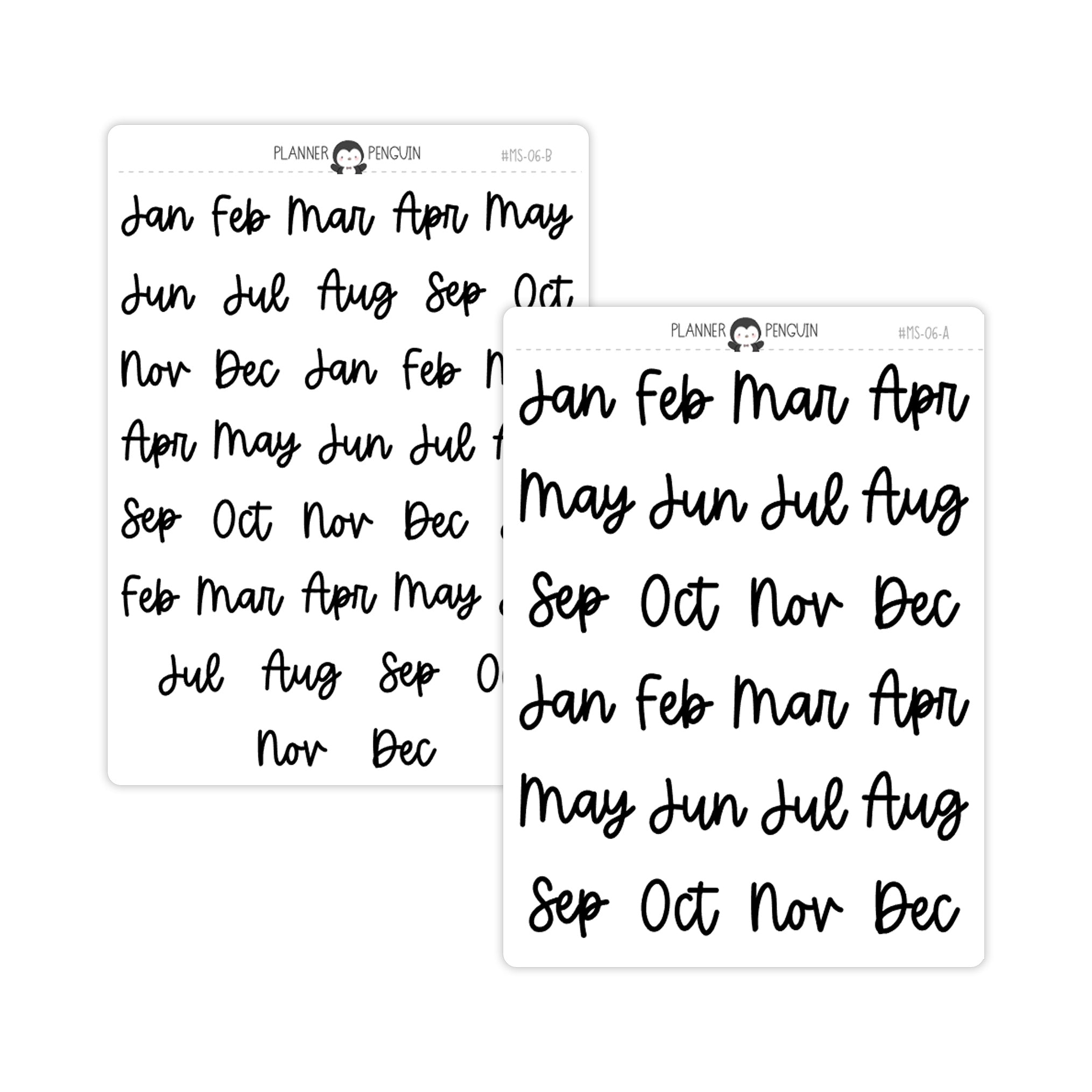 Monthly Script stickers MS-06