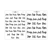 Monthly Script stickers MS-06
