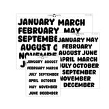 Monthly Script stickers MS-09