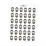 Floral Bouquet Penguin Planner Stickers