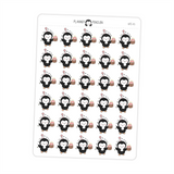 Birthday Confetti Party Penguin Planner Stickers