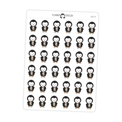 Boba Tea Penguin Planner Stickers // #PS47