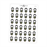 Matcha Boba Penguin Planner Stickers