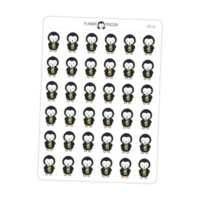 Matcha Boba Penguin Planner Stickers // #PS48
