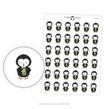 Matcha Boba Penguin Planner Stickers