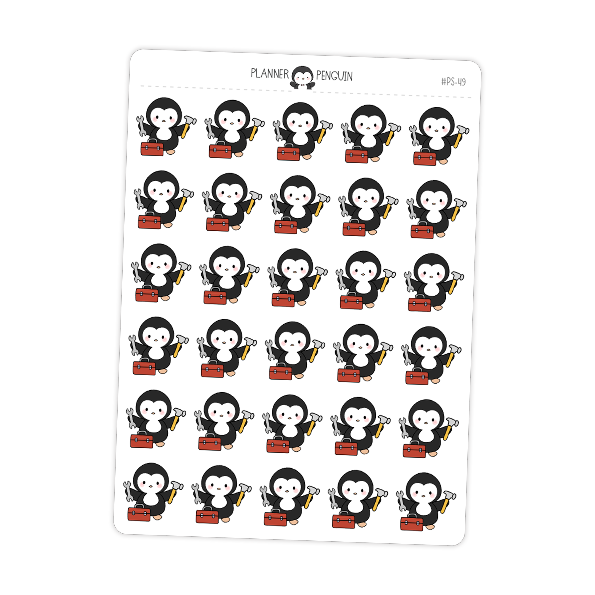 Fixer Tool Box Penguin Planner Stickers
