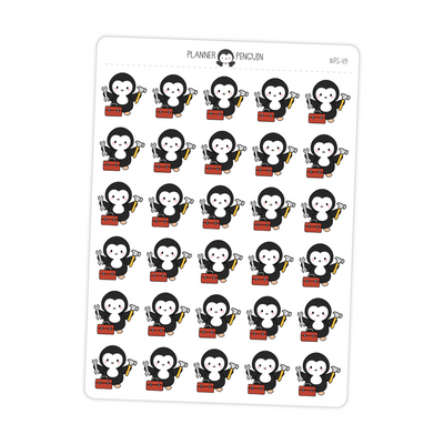 Fixer Tool Box Penguin Planner Stickers // #PS49