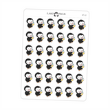 Beach Ball Penguin Planner Stickers