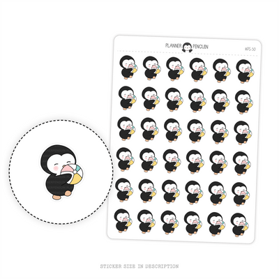Beach Ball Penguin Planner Stickers // #PS50