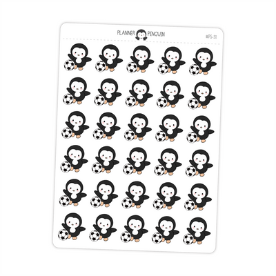 Soccer Penguin Planner Stickers // #PS51