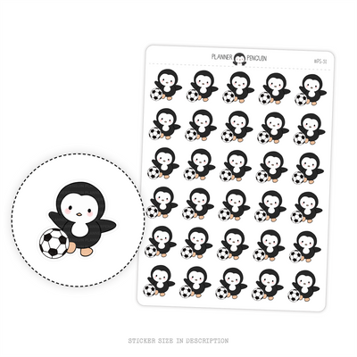Soccer Penguin Planner Stickers // #PS51