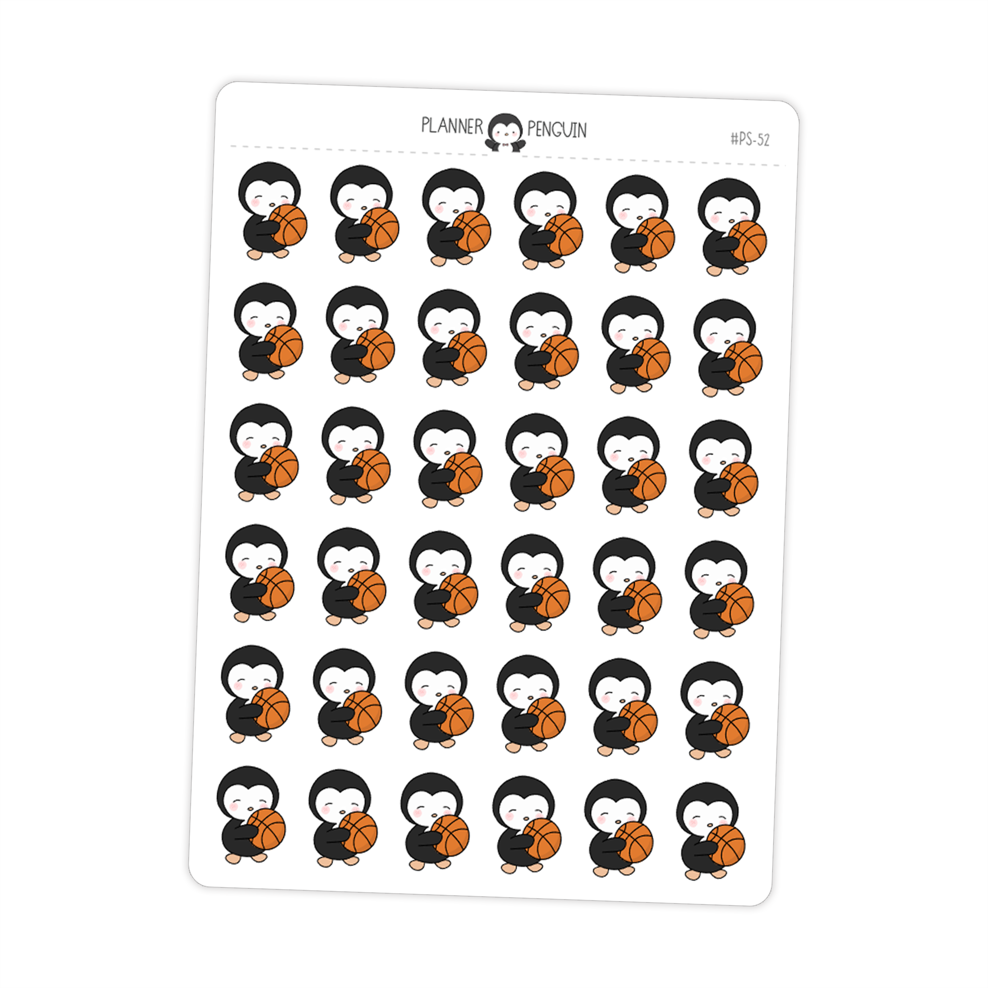 Basketball Penguin Planner Stickers