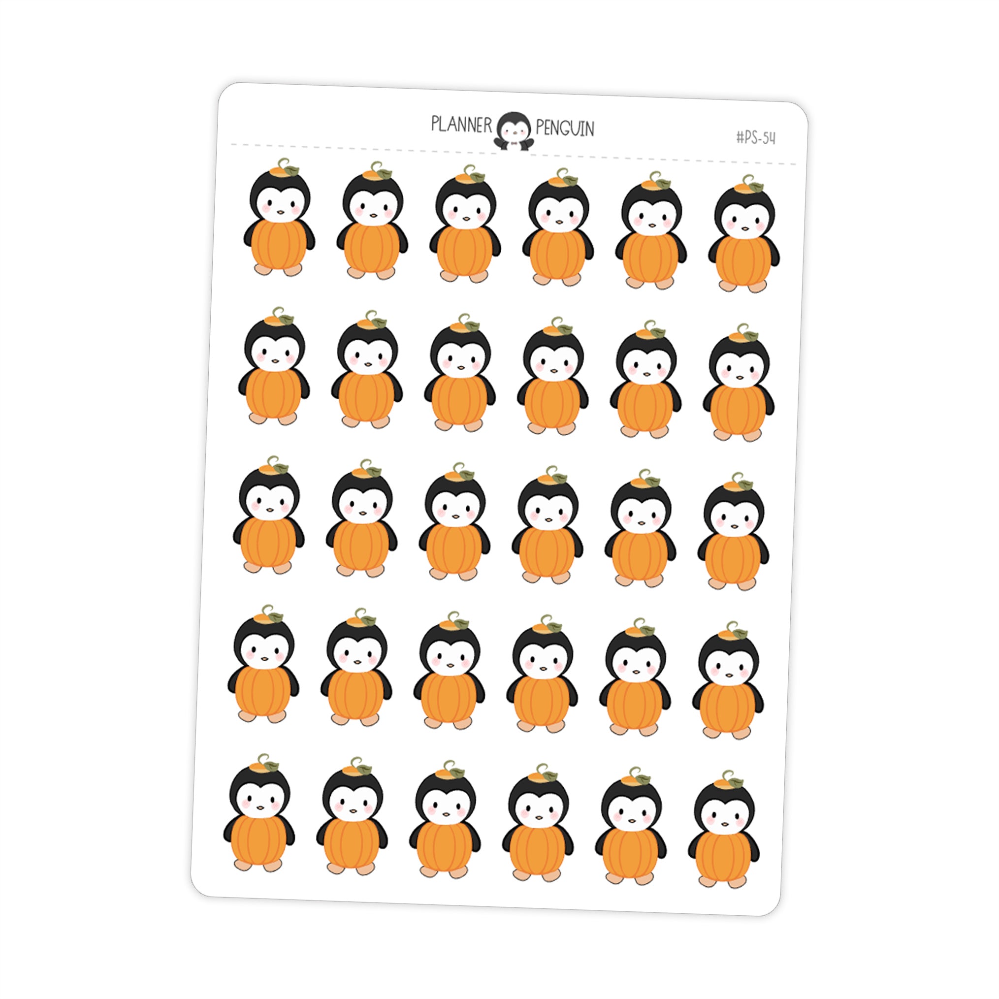 Pumpkin Penguin Planner Stickers // #PS54