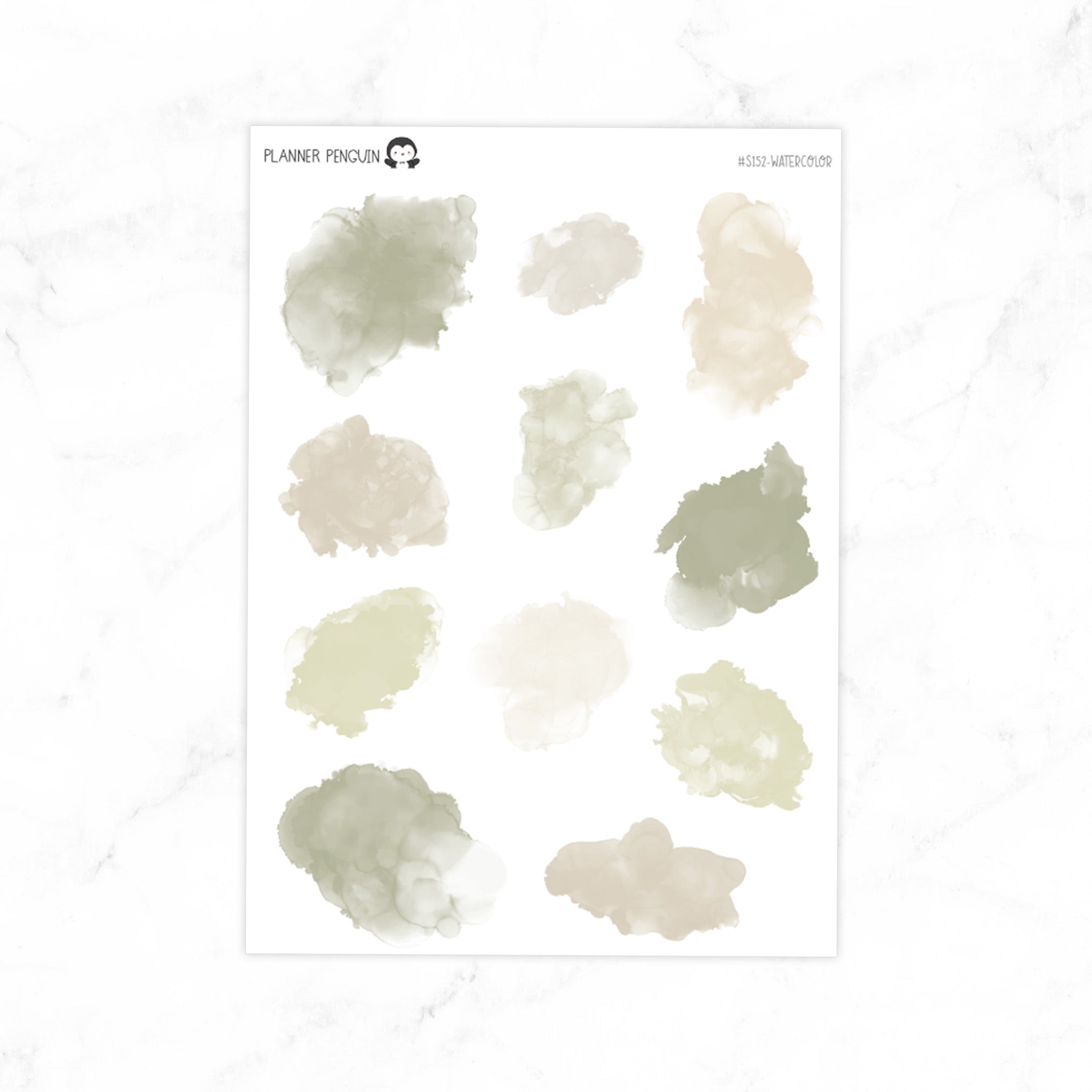 Spring Breeze Watercolor Ink Swatches