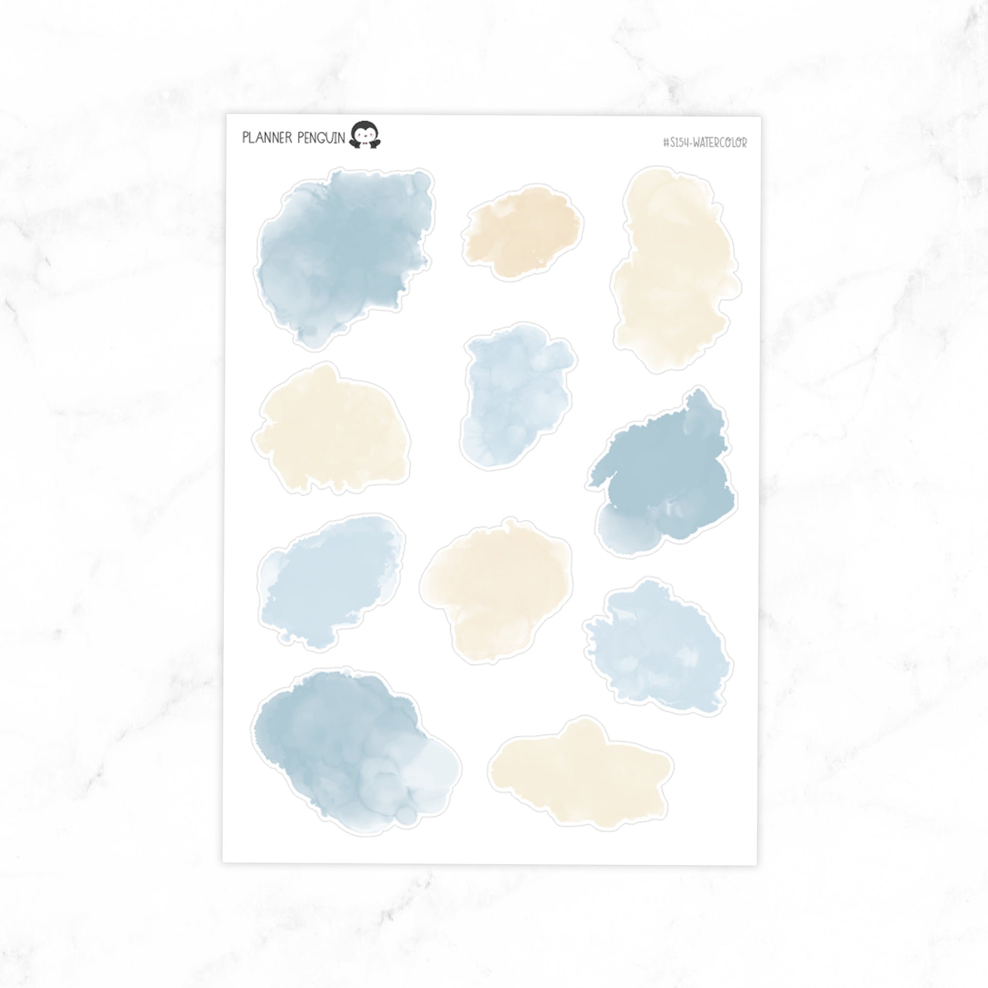 Ocean Breeze Watercolor Ink Swatches