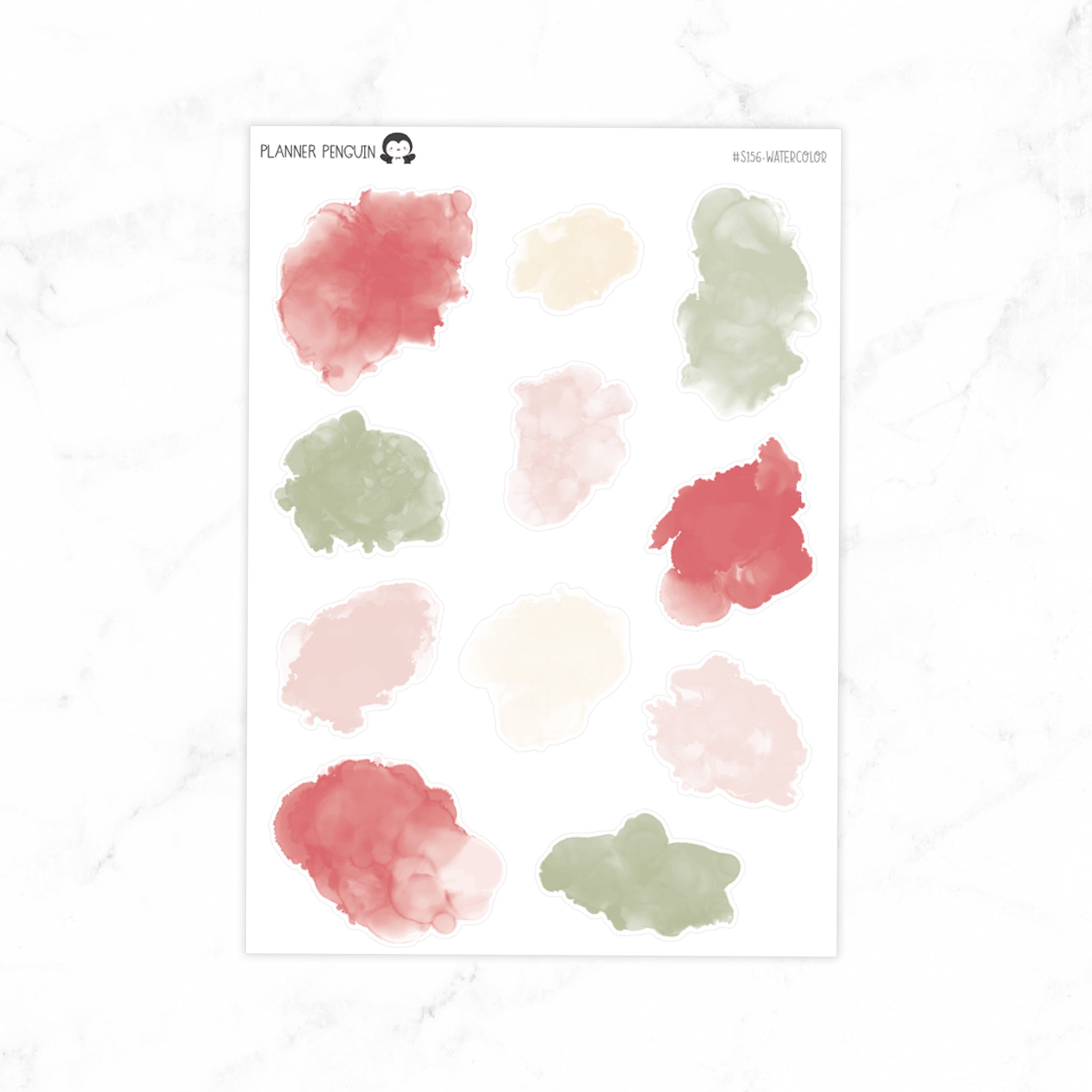 Sweet Summer Watercolor Ink Swatches
