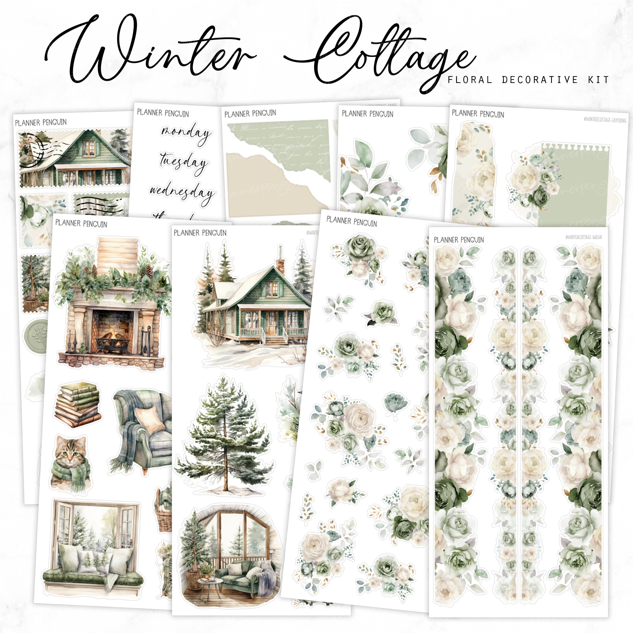 Winter Cottage - Decorative Kit | #DK164