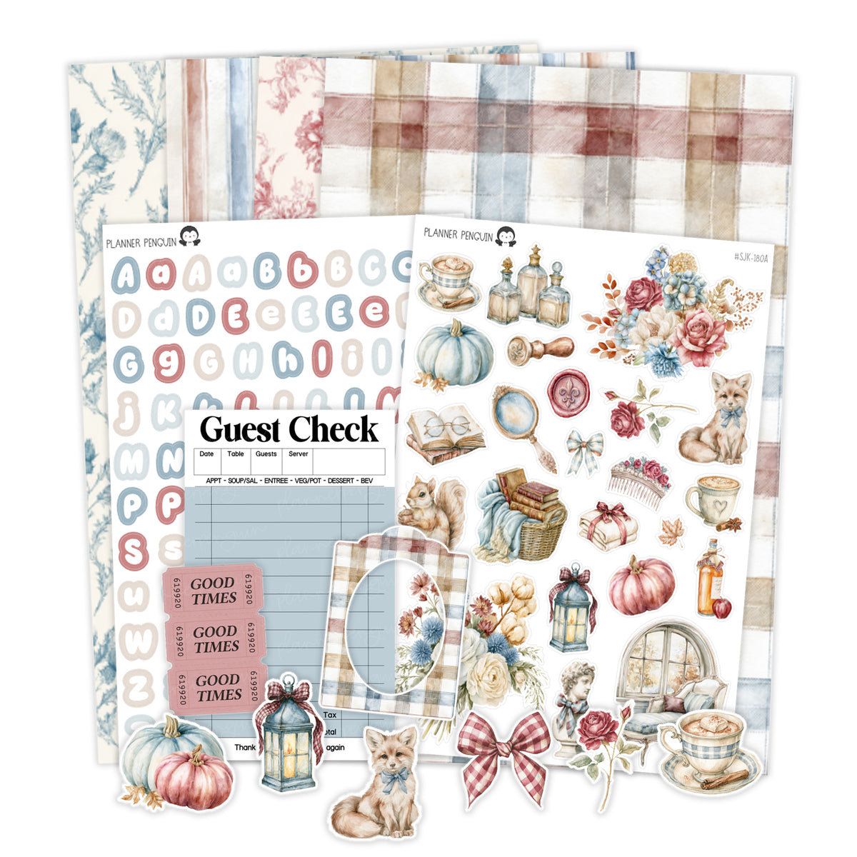 Autumn Reverie Junk Journaling Kit Stickers
